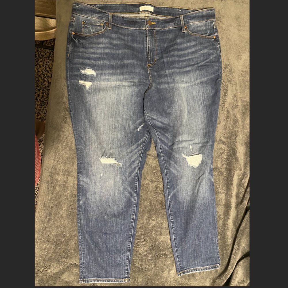 Loft Distressed Jeans | Size 24